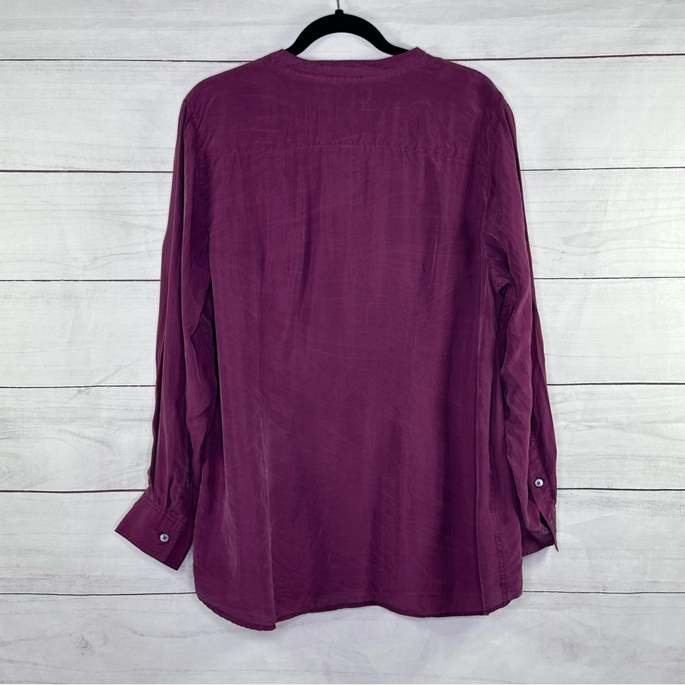 Tommy Bahama Purple Button-Down Silk Shirt for Women Size XL - Picture 5 of 7